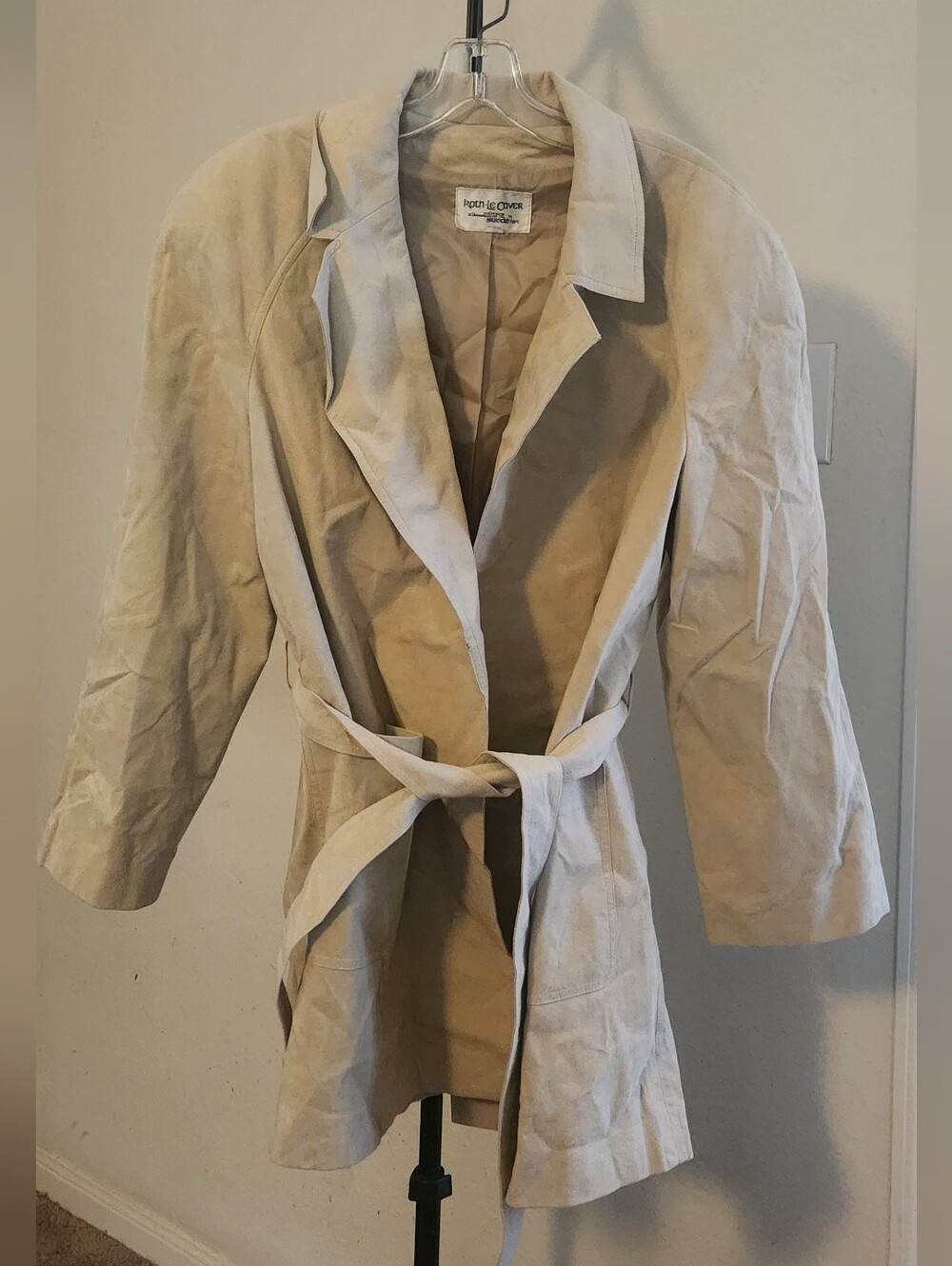Neutral Tie-Waist Trench Coat by Robert Lee Morris